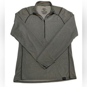 Patagonia Mens Half Zip Pullover Sweater Size M Gray Polartec Lightweight